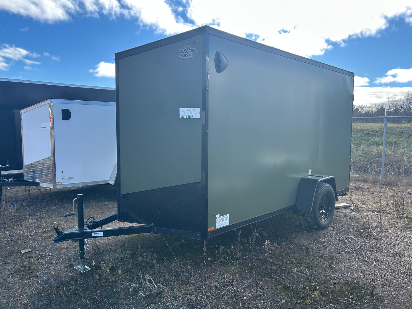 2024 US Cargo ULAFT612SA Flat Top Slant Vnose 6x12 ft 2990 lbs GVWR #93834