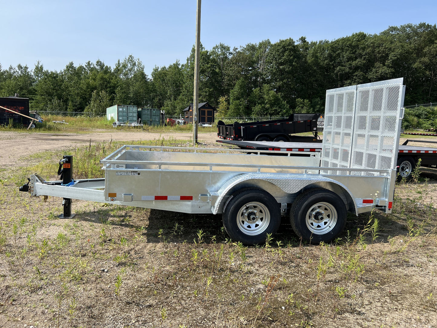 2025 Galvanized Utility Trailer + full width ramp (UT712-10K), 7'x12', GVWR: 9,900lbs, #64718