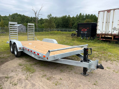 2022 CANADA TRAILERS CE718-10K Galvanized Equipment Trailer 7x18ft 9900lbs GVWR #51841