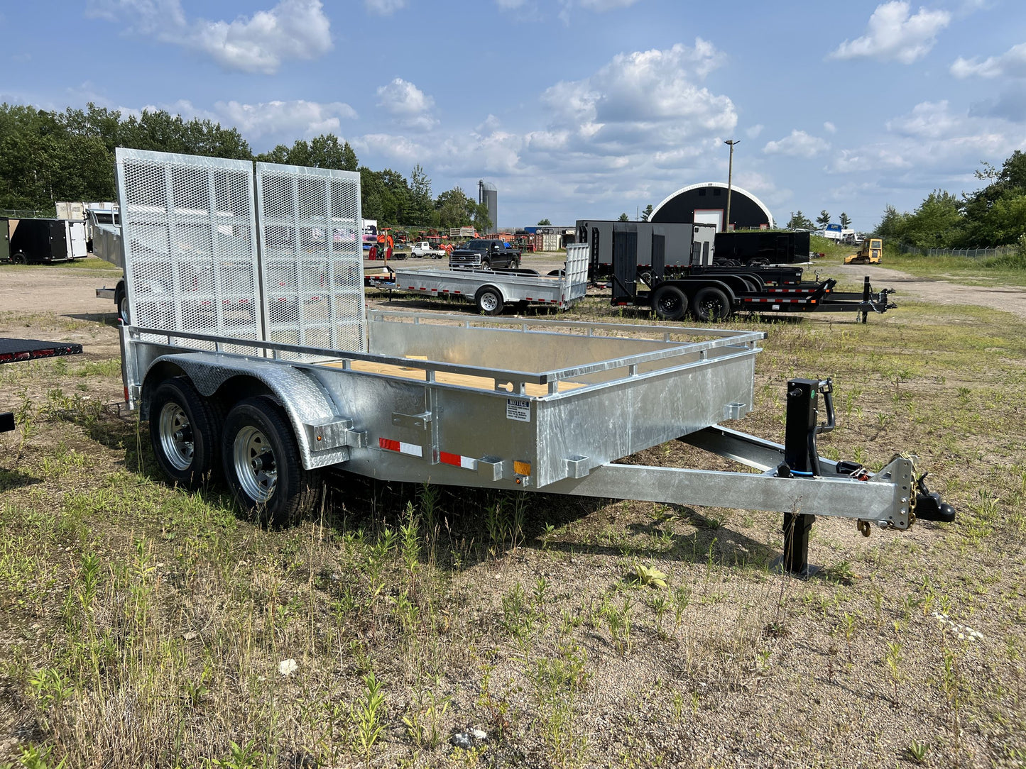 2025 Galvanized Utility Trailer + full width ramp (UT712-10K), 7'x12', GVWR: 9,900lbs, #64718