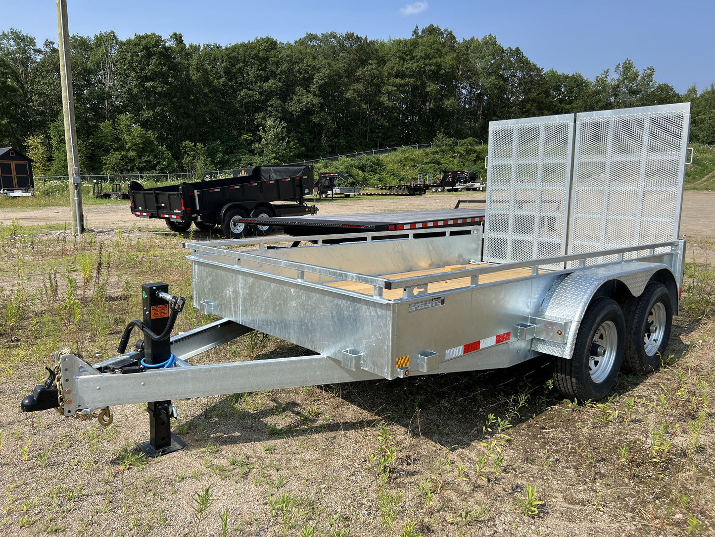 2025 Galvanized Utility Trailer + full width ramp (UT712-10K), 7'x12', GVWR: 9,900lbs, #64718