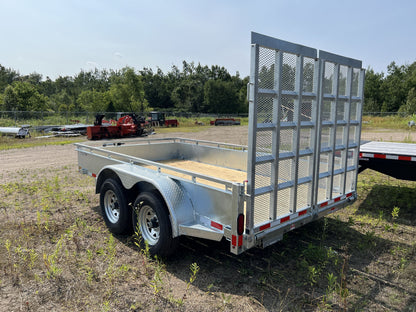 2025 Galvanized Utility Trailer + full width ramp (UT712-10K), 7'x12', GVWR: 9,900lbs, #64718
