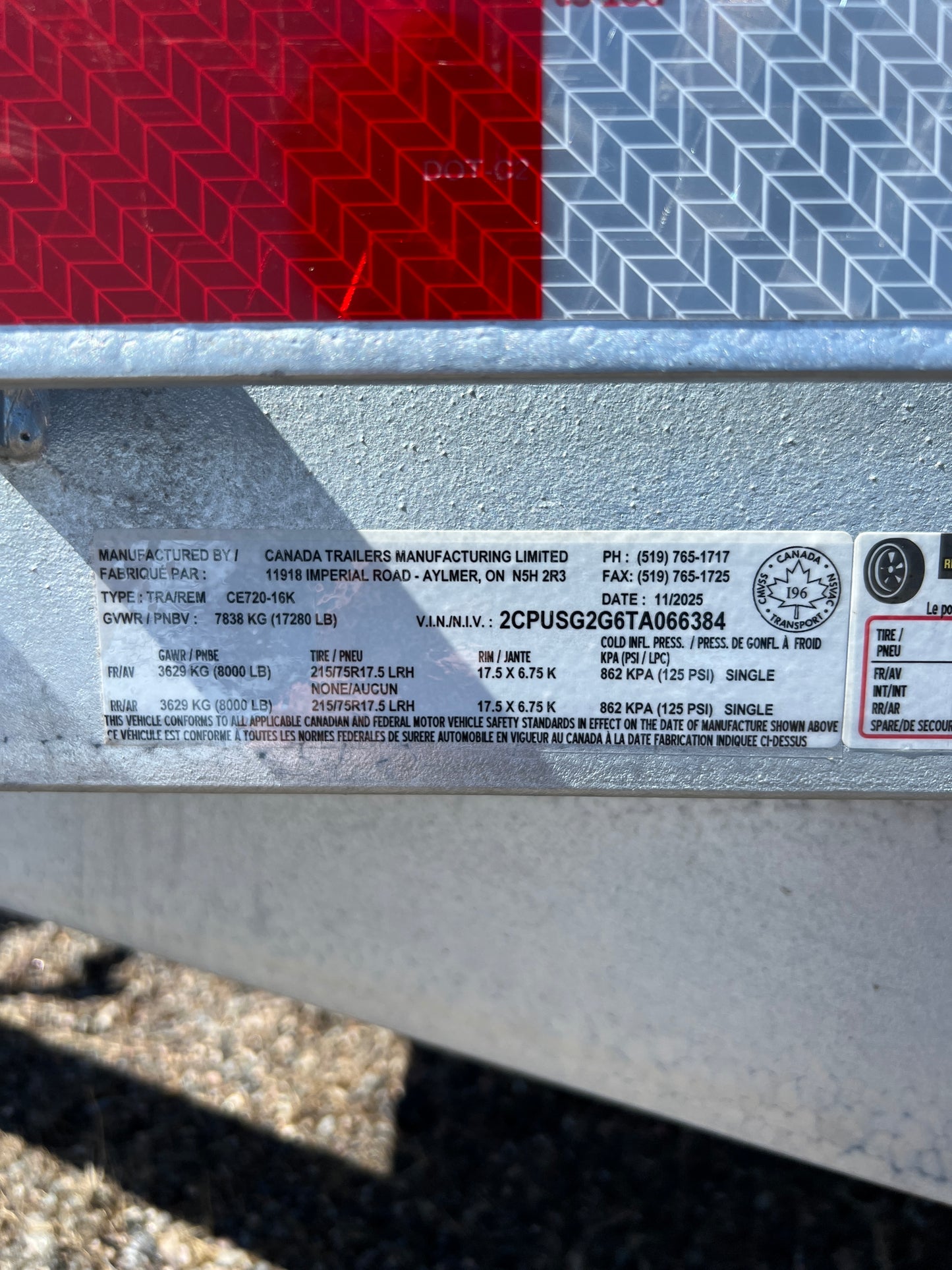 2026 Cargo Equipment Trailer (CE720-16K), 20 x 7, GVWR: 17, 280lbs, #66384