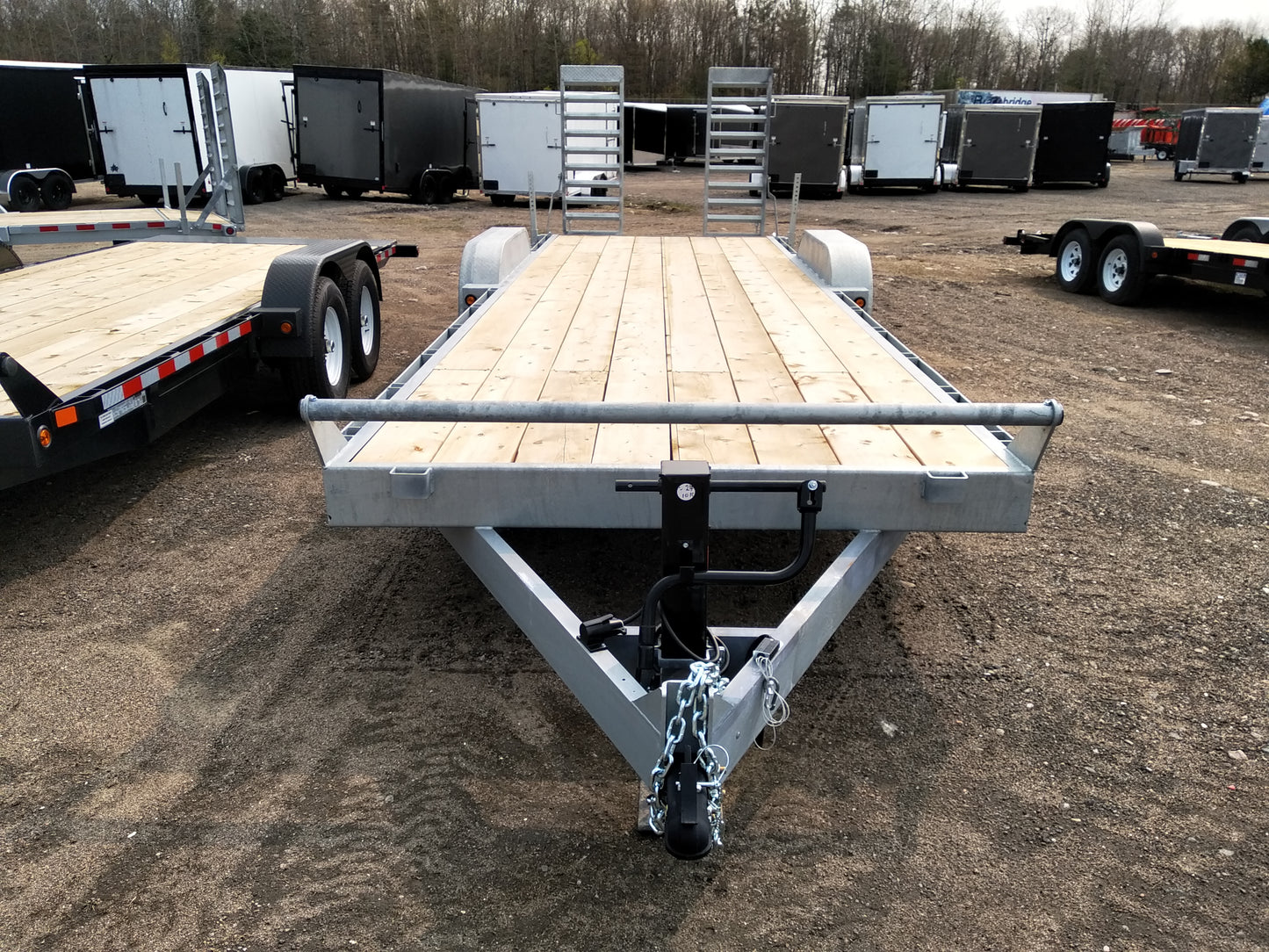 2023 CANADA TRAILERS CE724-10K Galvanized Car Trailer 7x24ft 9900lbs GVWR #55357