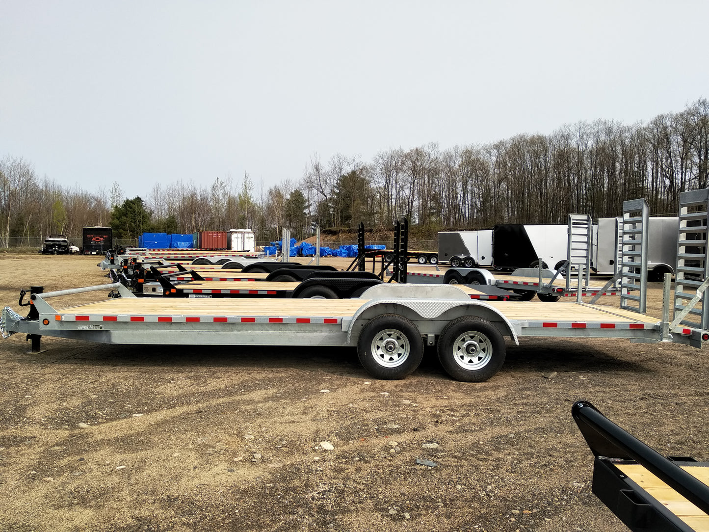 2023 CANADA TRAILERS CE724-10K Galvanized Car Trailer 7x24ft 9900lbs GVWR #55357