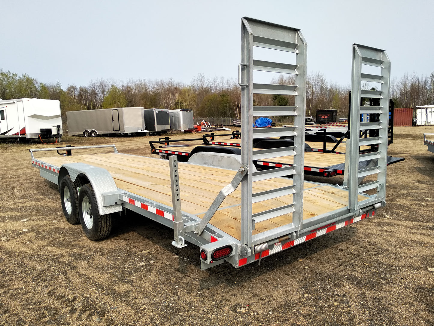 2023 CANADA TRAILERS CE724-10K Galvanized Car Trailer 7x24ft 9900lbs GVWR #55357