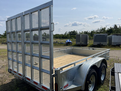 2025 Galvanized Utility Trailer + full width ramp (UT712-10K), 7'x12', GVWR: 9,900lbs, #64718