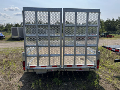 2025 Galvanized Utility Trailer + full width ramp (UT712-10K), 7'x12', GVWR: 9,900lbs, #64718